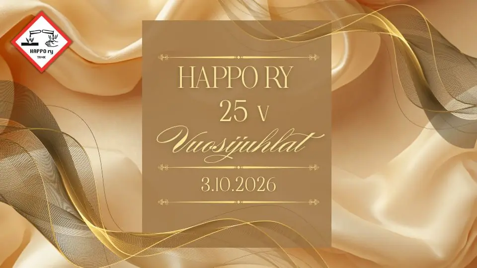 HAPPO rf's 25th Anniversary — Juhlatila Tapiola, Tampere