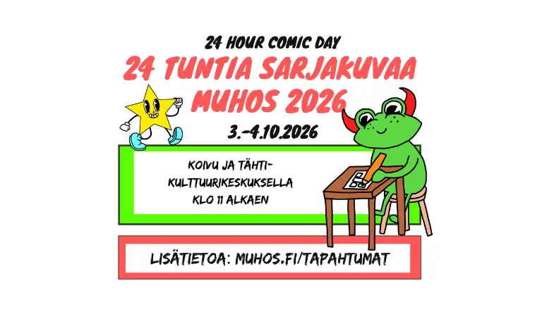 24H Sarjakuvaa Muhos — Koivu ja Tähti -kulttuurikeskus, Muhos