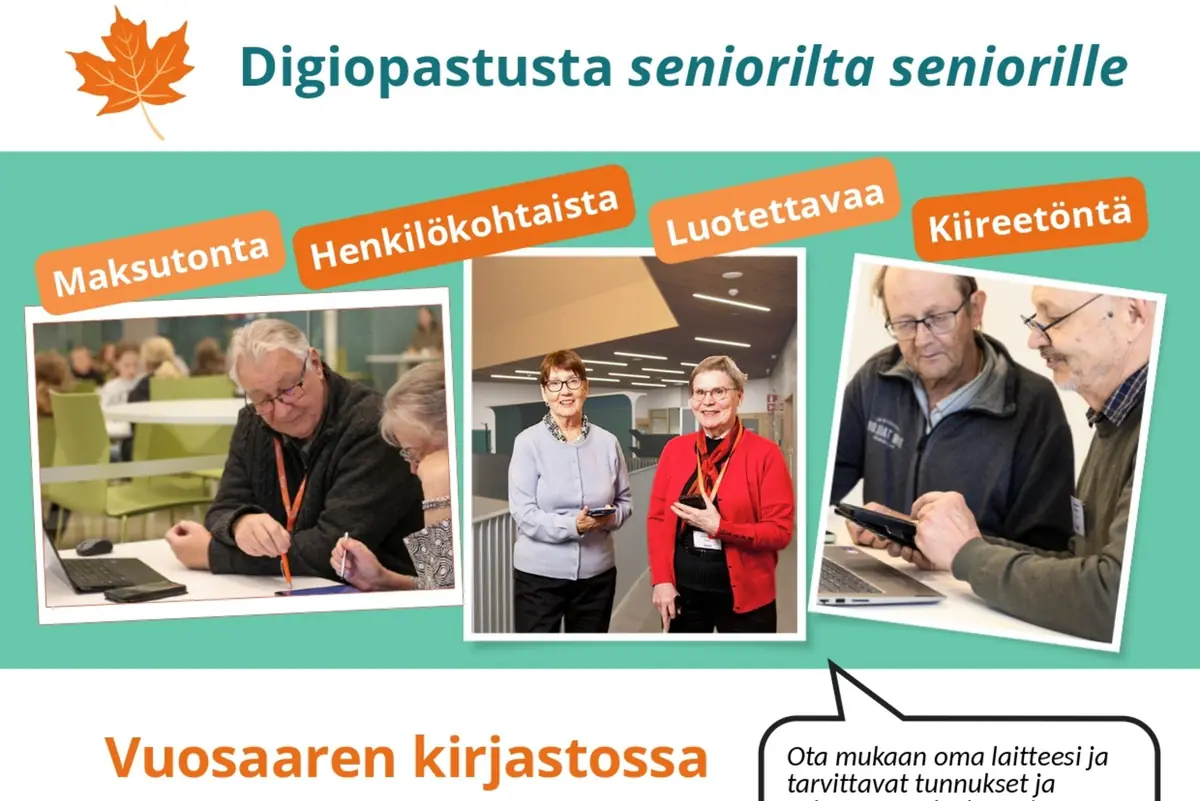 Digiopastusta seniorilta seniorille - Enter ry — Vuosaaren kirjasto, Helsinki