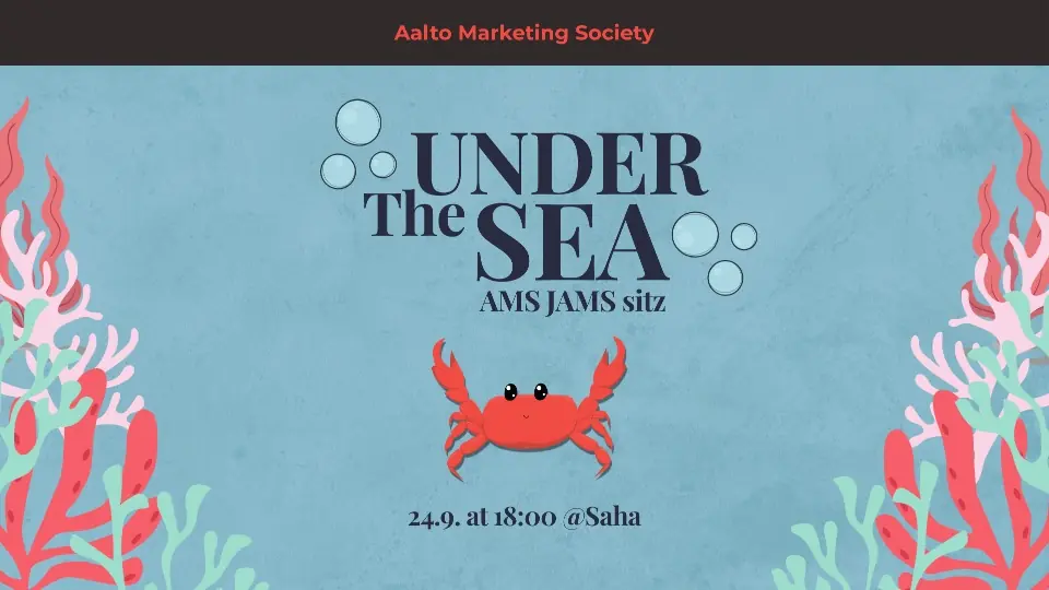 Under the sea AMS JAMS sitz — KY Saha, Helsinki