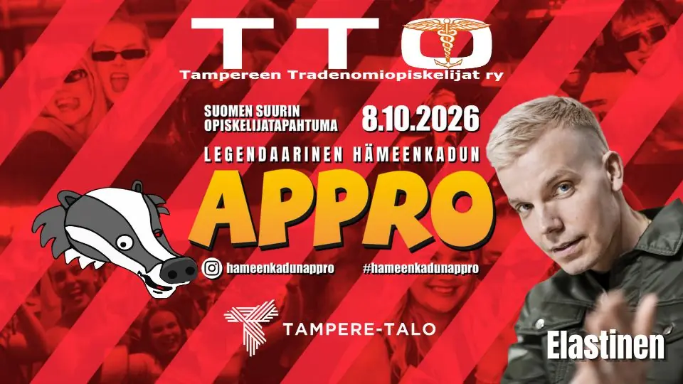 TTO ry Goes Hämeenkadun Appro 2026 — Tampereen Tradenomiopiskelijat ry - TTO ry, Tampere