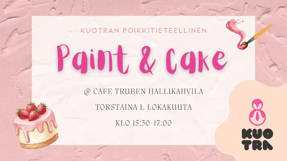 KuoTran poikkitieteellinen Paint & Cake — Cafe Trube, Kuopio