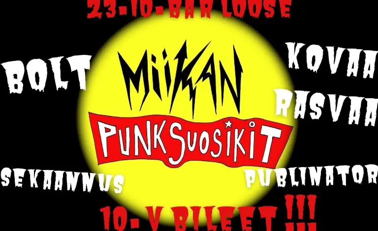 Miikan Punksuosikit 10 Year Anniversary — Bar Loose, Helsinki