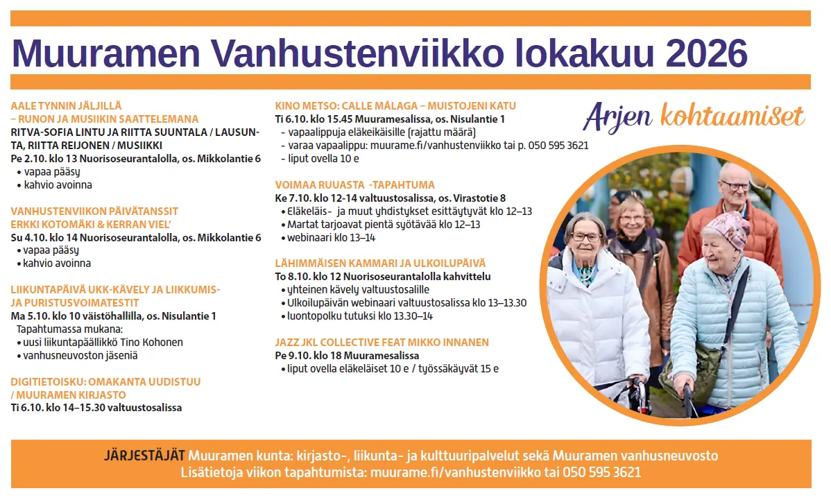 Seniors' Week Events — muuramen kirjasto, Muurame