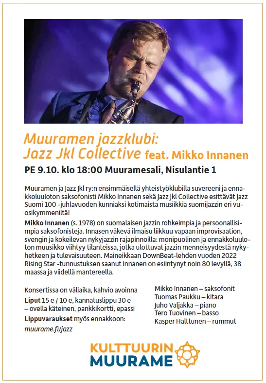 Jazz Jkl Collective feat. Mikko Innanen — Muuramesali, Muurame