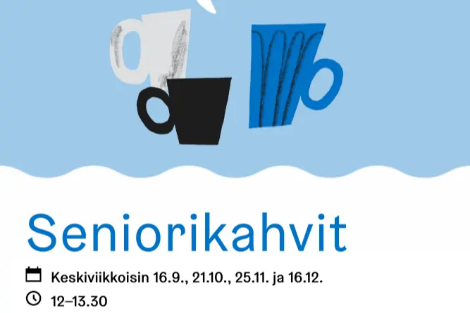 Seniorikahvit Herttoniemen kirjastolla — Herttoniemen kirjasto, Helsinki