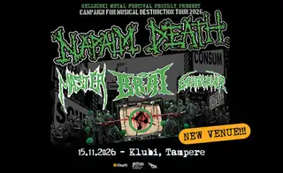 Campaign For Musical Destruction 2026: Napalm Death, Master, Brat, Goatburner