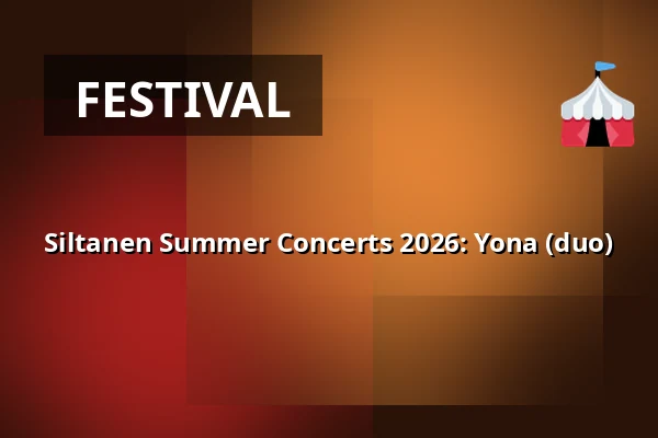 Siltanen Summer Concerts 2026: Yona (duo) — Siltanen, Helsinki