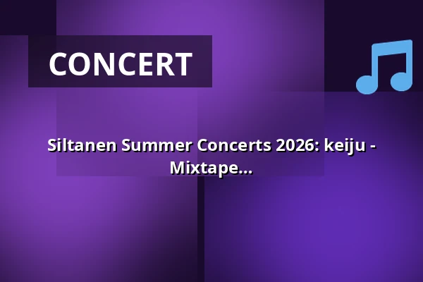 Siltanen Summer Concerts 2026: keiju - PIIKA EP Release + MOMO MOOLA TAPE Mixtape Release — Siltanen, Helsinki