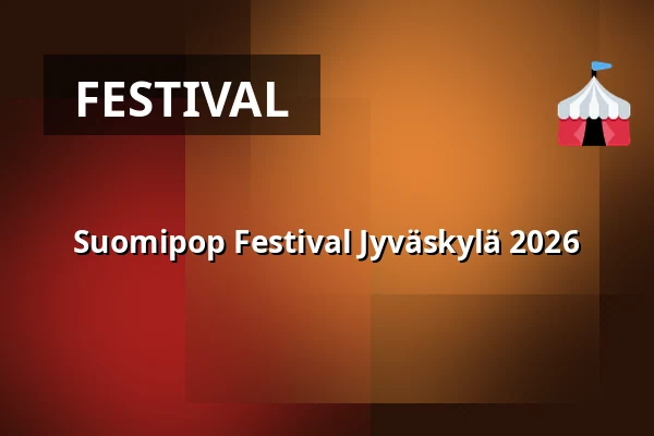 Suomipop Festival Jyväskylä 2026 — Lutakonaukio, Jyväskylä
