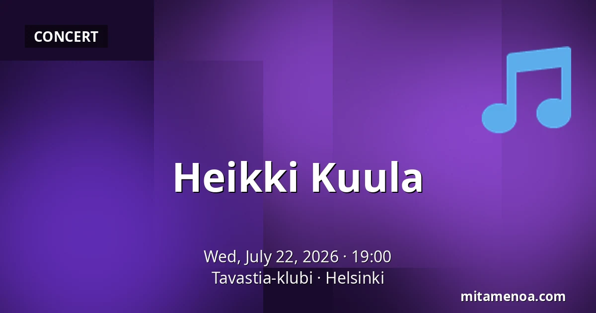 Heikki Kuula — Tavastia-klubi, Helsinki