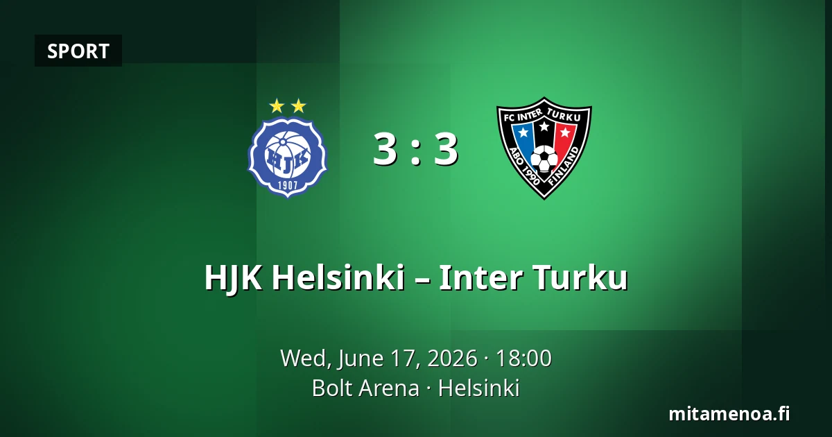 HJK Helsinki – Inter Turku — Bolt Arena, Helsinki