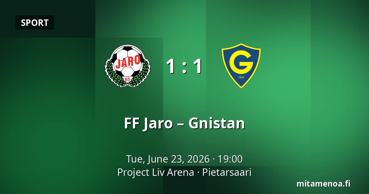 FF Jaro – Gnistan — Project Liv Arena, Pietarsaari
