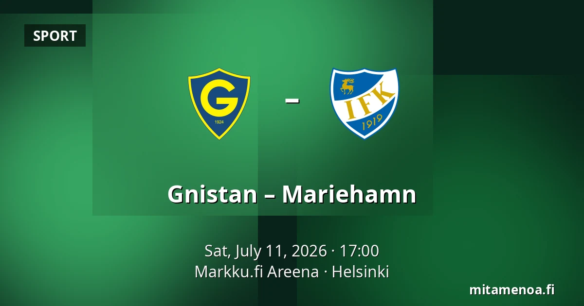 Gnistan – Mariehamn — Markku.fi Areena, Helsinki