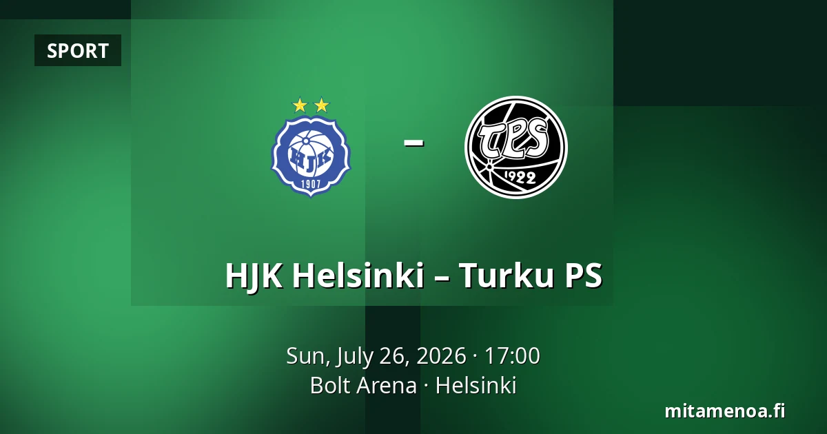 HJK Helsinki – Turku PS — Bolt Arena, Helsinki