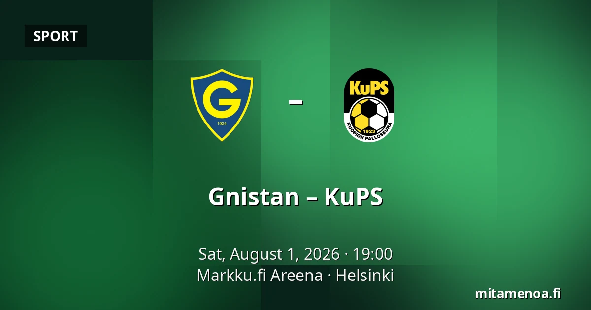 Gnistan – KuPS — Markku.fi Areena, Helsinki