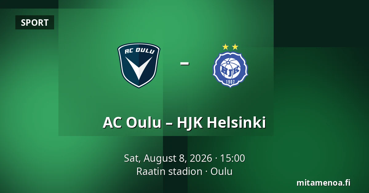 AC Oulu – HJK Helsinki — Raatin stadion, Oulu
