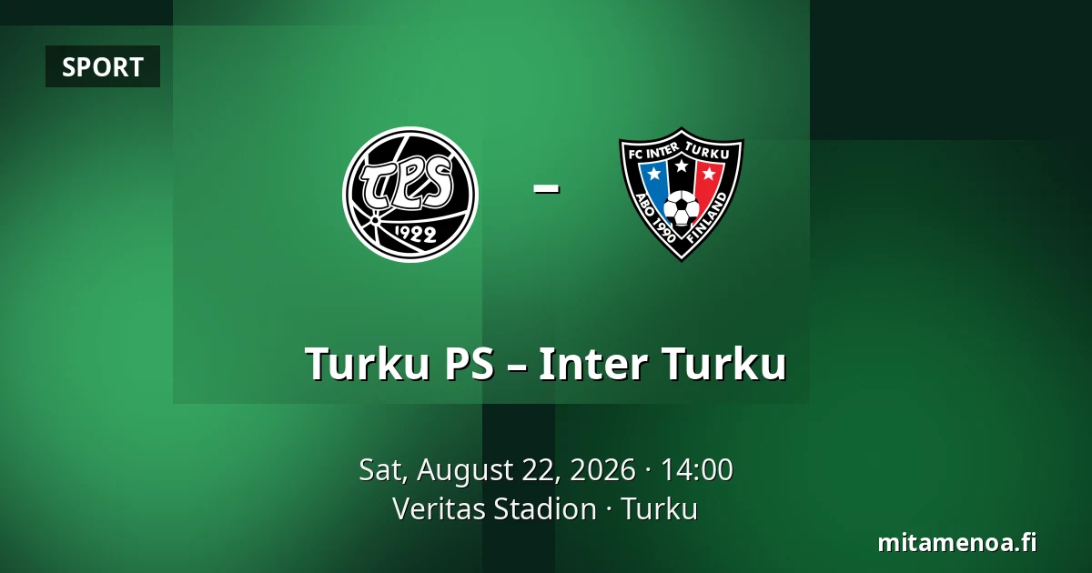 Turku PS – Inter Turku — Veritas Stadion, Turku