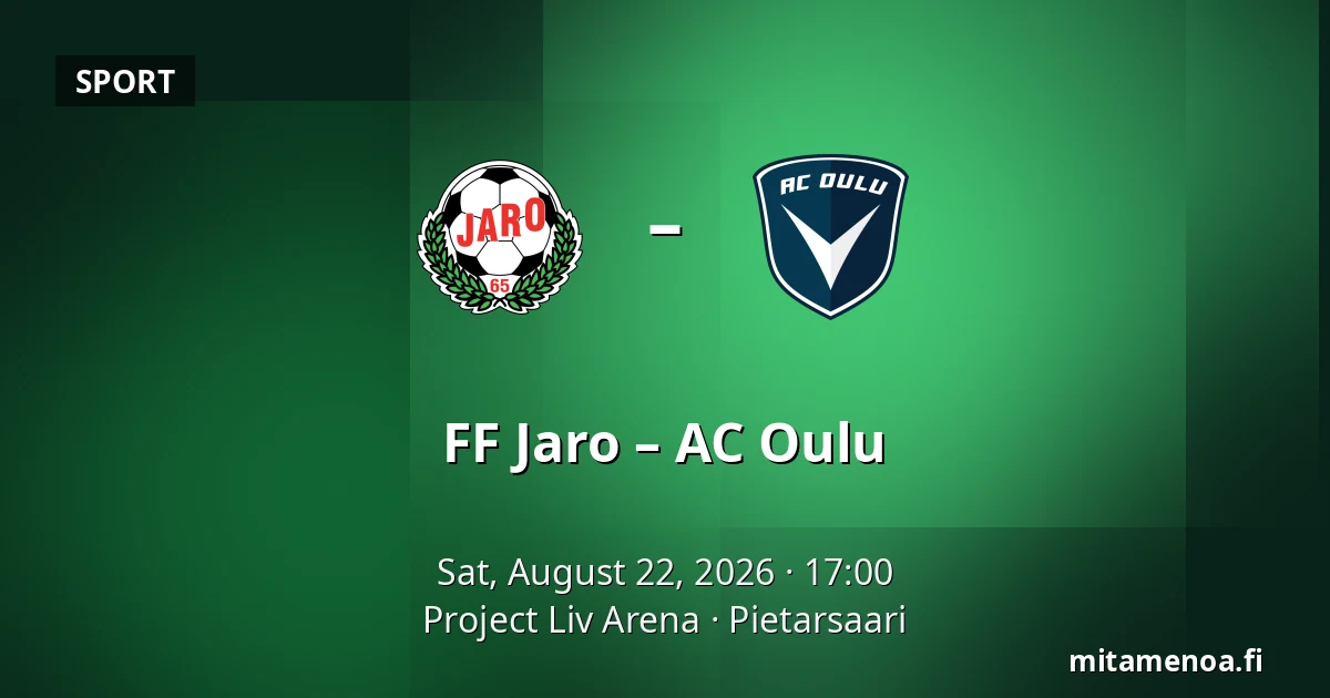 FF Jaro – AC Oulu — Project Liv Arena, Pietarsaari