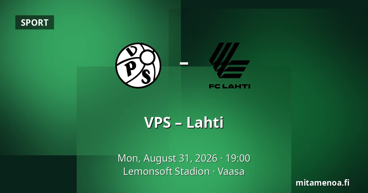 VPS – Lahti — Lemonsoft Stadion, Vaasa