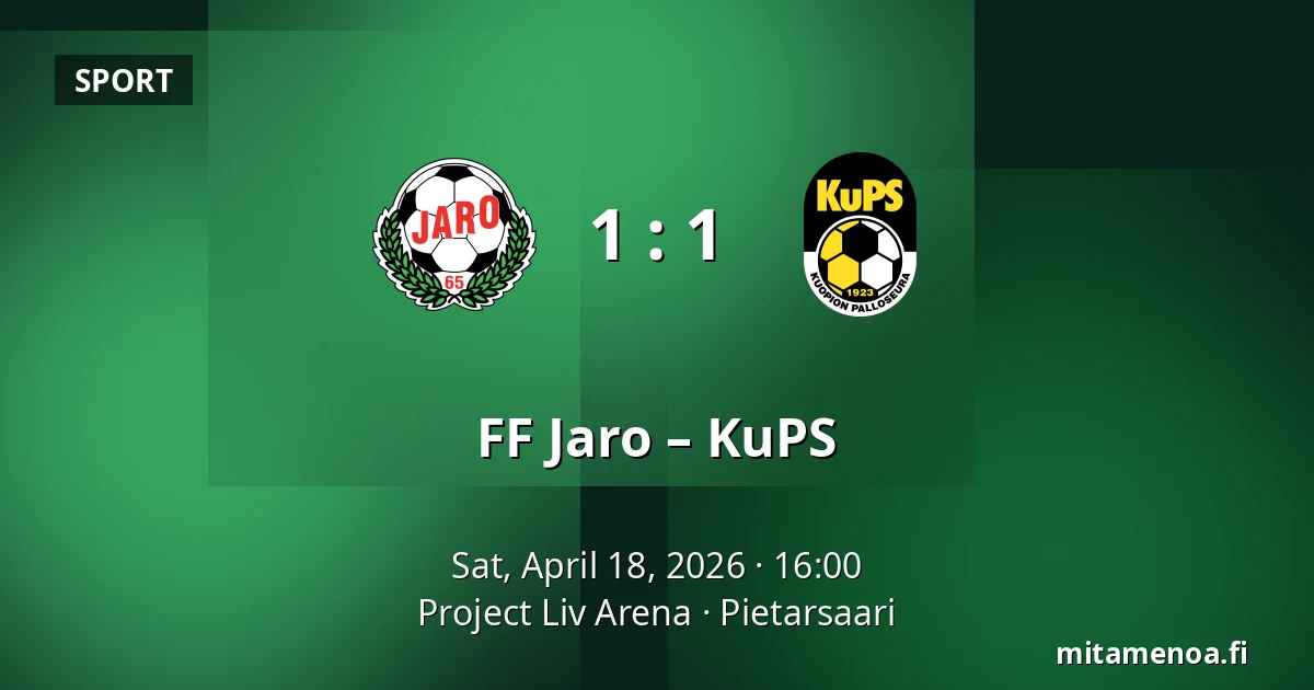 FF Jaro – KuPS — Project Liv Arena, Pietarsaari