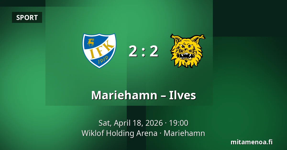 Mariehamn – Ilves — Wiklof Holding Arena, Maarianhamina