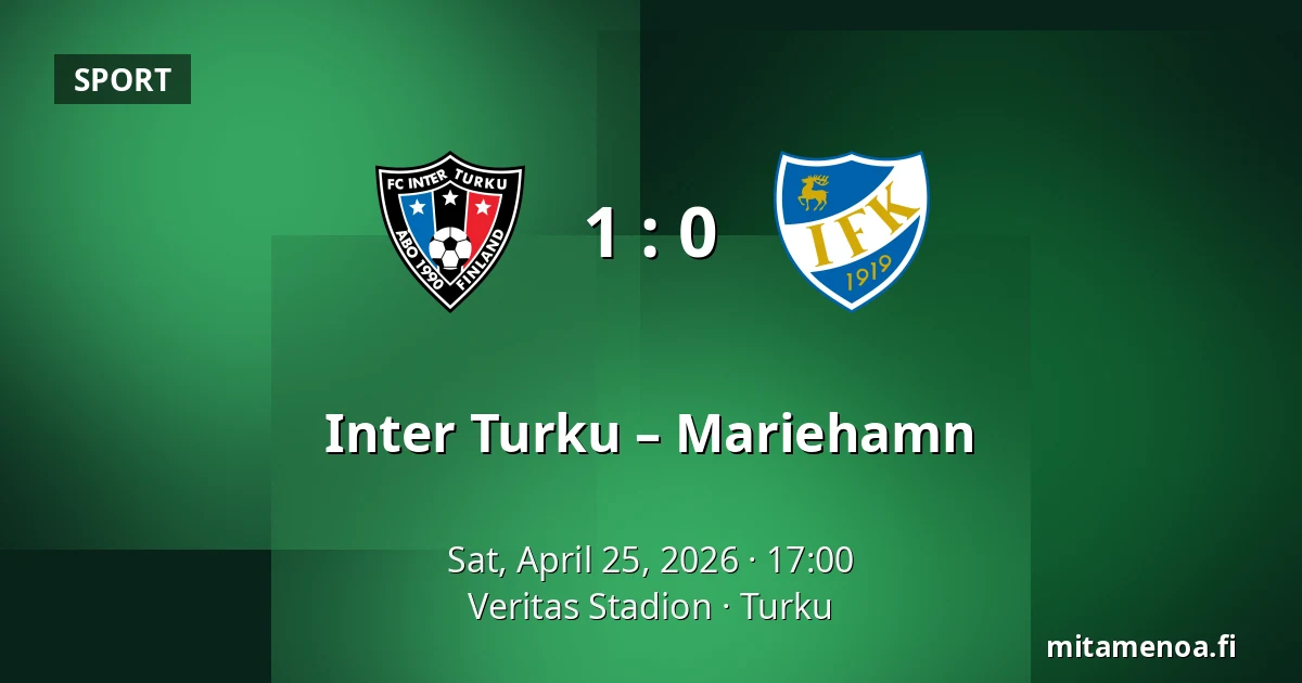Inter Turku – Mariehamn — Veritas Stadion, Turku
