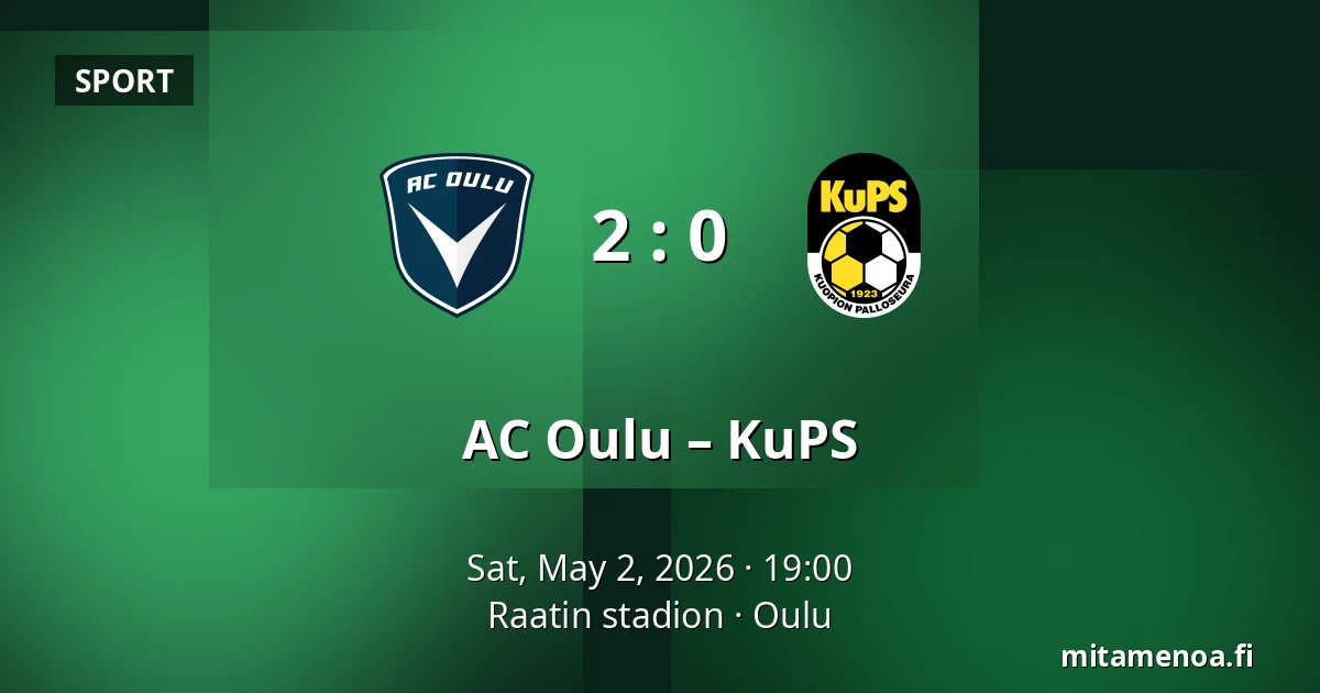 AC Oulu – KuPS — Raatin stadion, Oulu