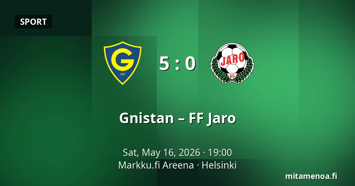 Gnistan – FF Jaro — Markku.fi Areena, Helsinki