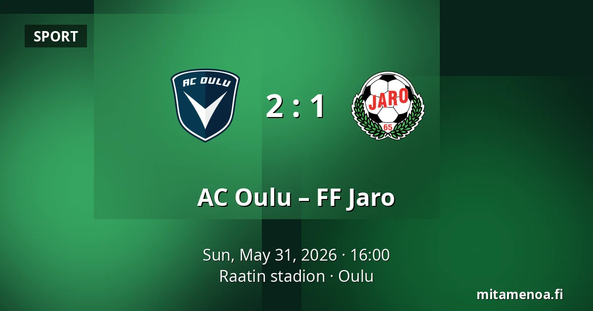 AC Oulu – FF Jaro — Raatin stadion, Oulu
