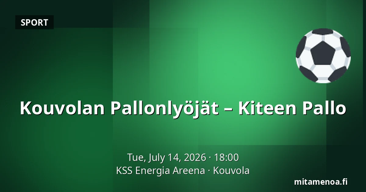 Kouvolan Pallonlyöjät – Kiteen Pallo — KSS Energia Areena, Kouvola