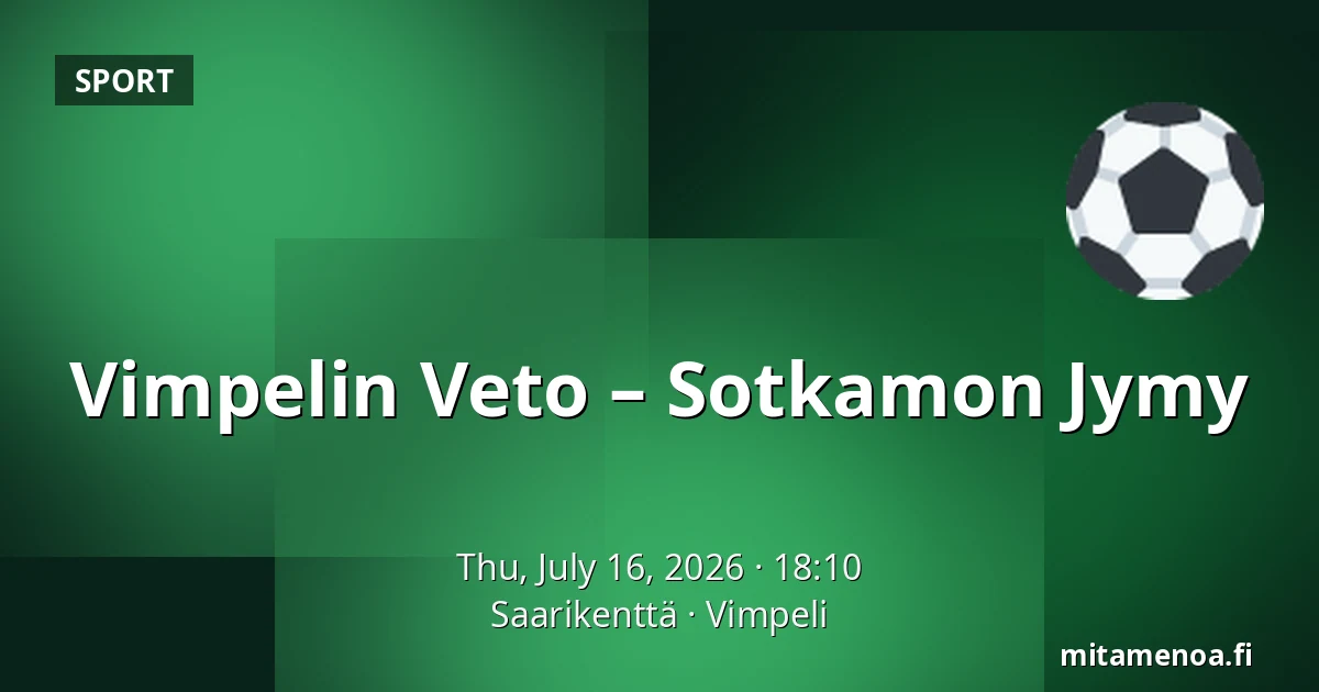 Vimpelin Veto – Sotkamon Jymy — Saarikenttä, Vimpeli
