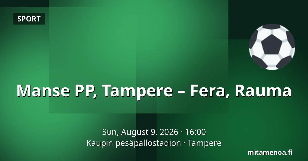 Manse PP, Tampere – Fera, Rauma — Kaupin pesäpallostadion, Tampere