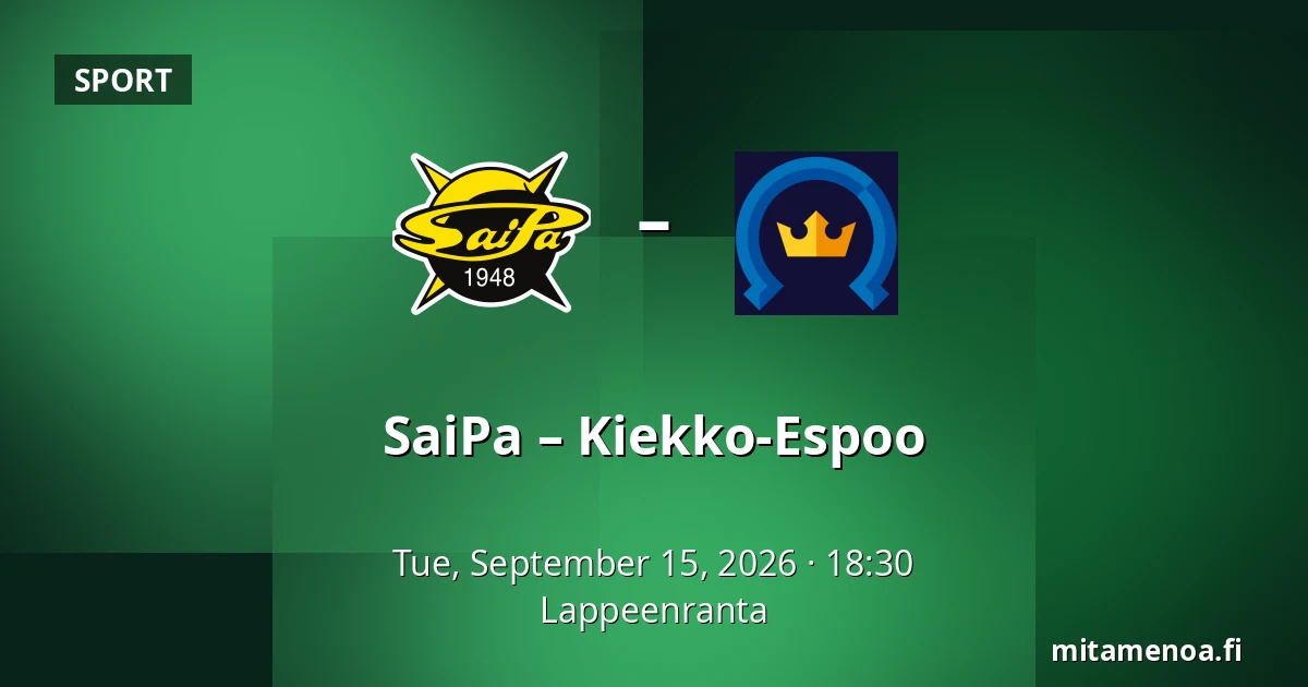SaiPa – Kiekko-Espoo — Lappeenranta