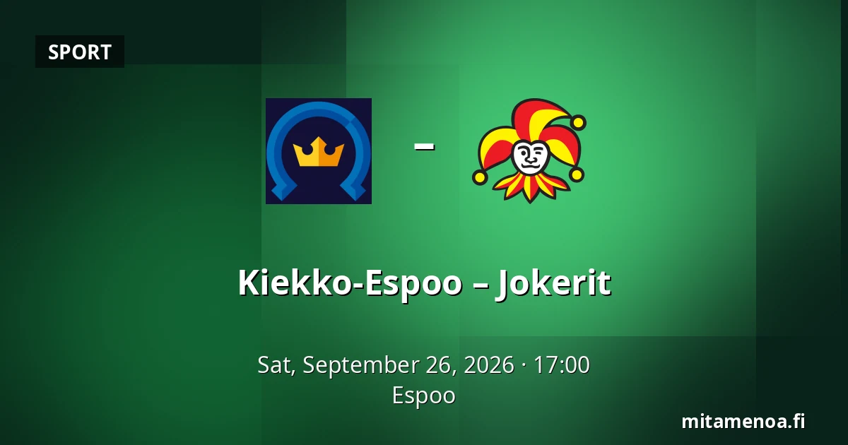 Kiekko-Espoo – Jokerit — Espoo