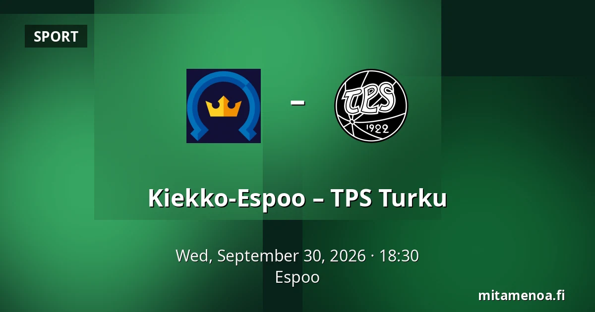 Kiekko-Espoo – TPS Turku — Espoo