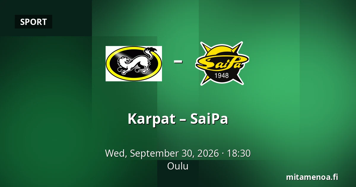 Karpat – SaiPa — Oulu