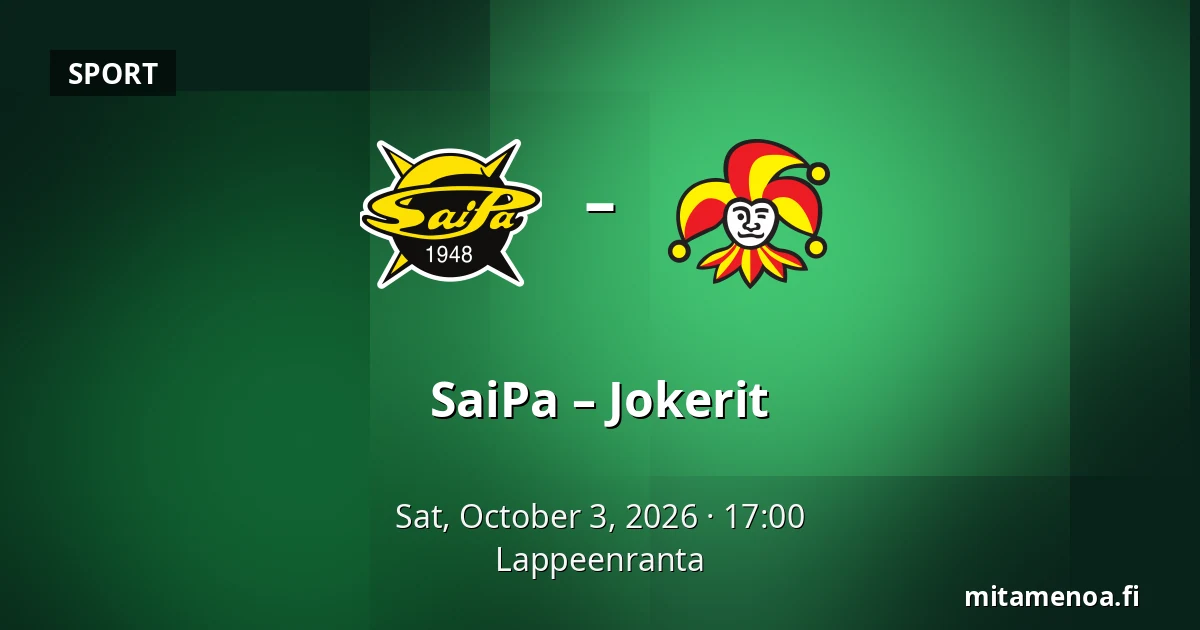 SaiPa – Jokerit — Lappeenranta