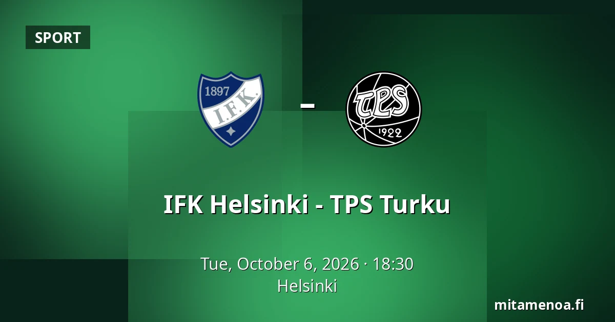 IFK Helsinki – TPS Turku — Helsinki