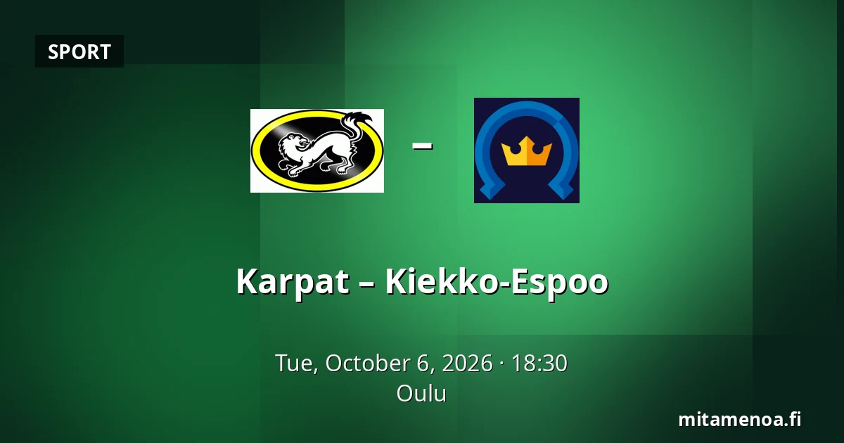 Karpat – Kiekko-Espoo — Oulu