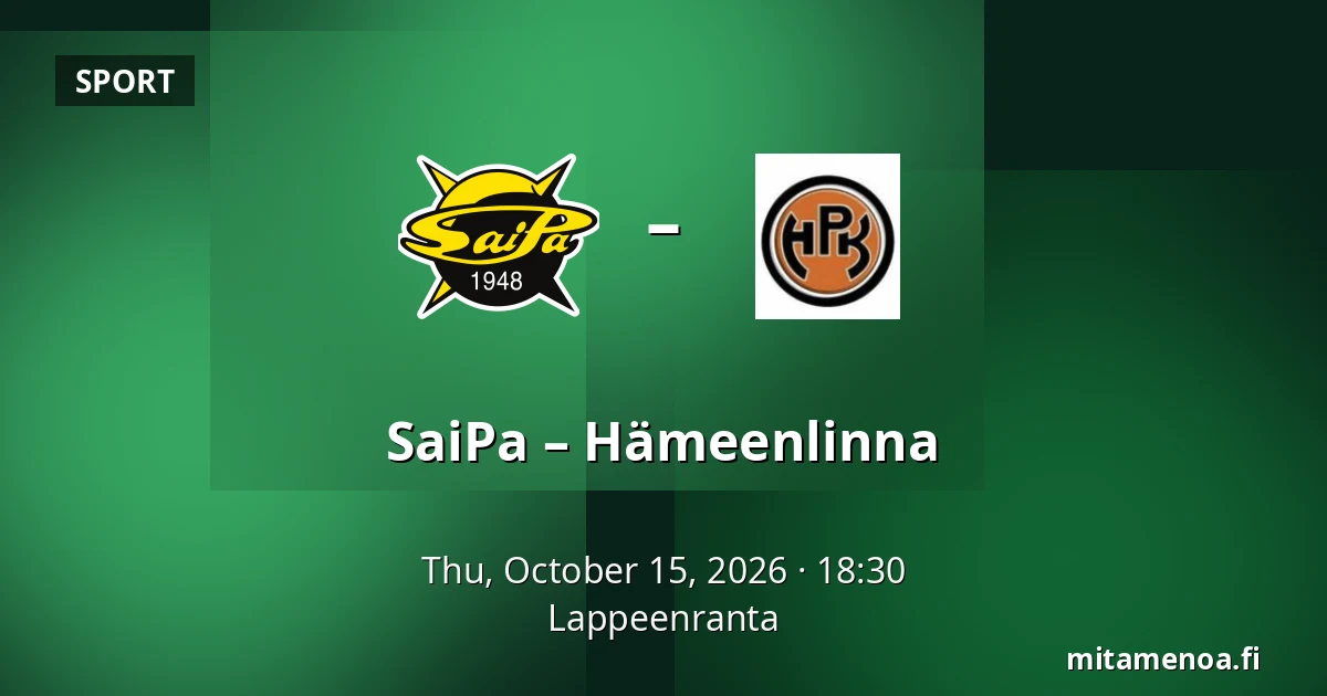 SaiPa – Hameenlinna — Lappeenranta