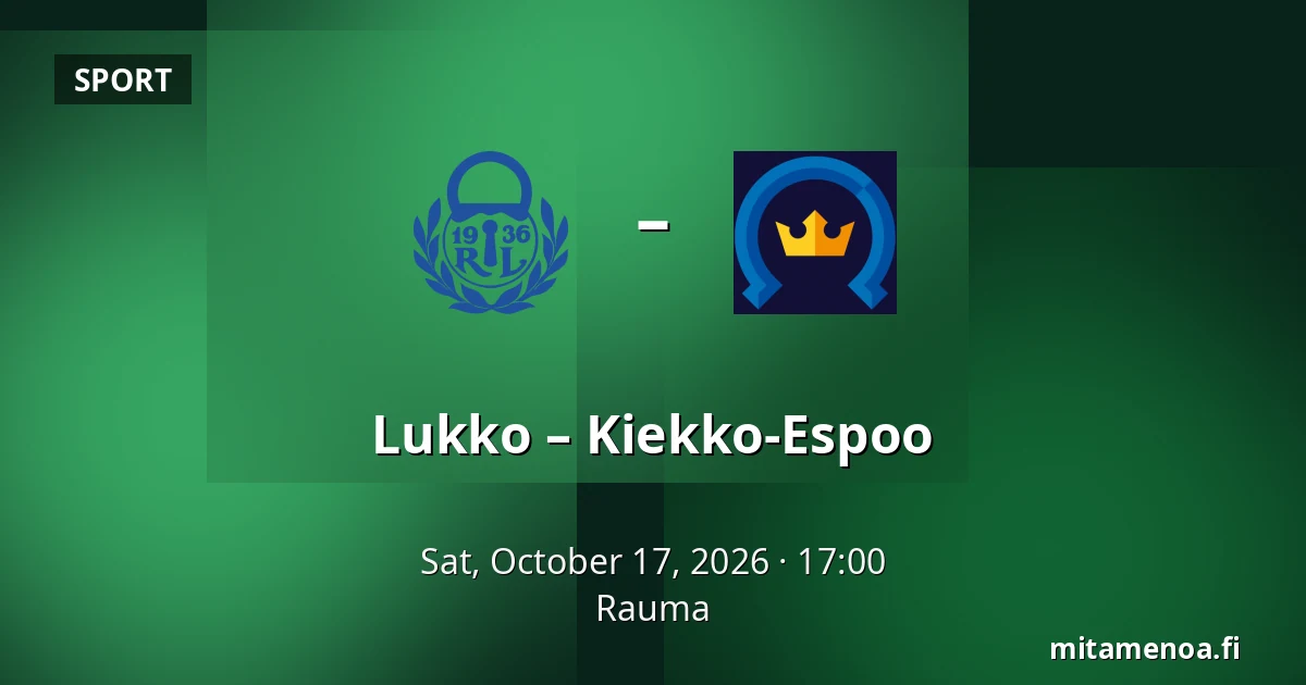 Lukko – Kiekko-Espoo — Rauma