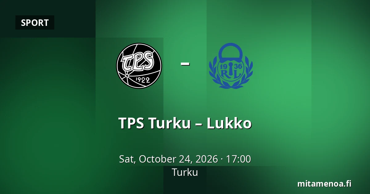 TPS Turku – Lukko — Turku