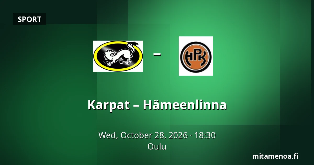 Karpat – Hameenlinna — Oulu