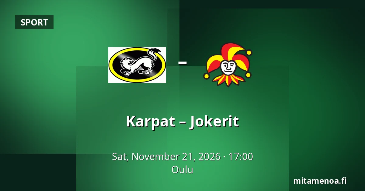 Karpat – Jokerit — Oulu
