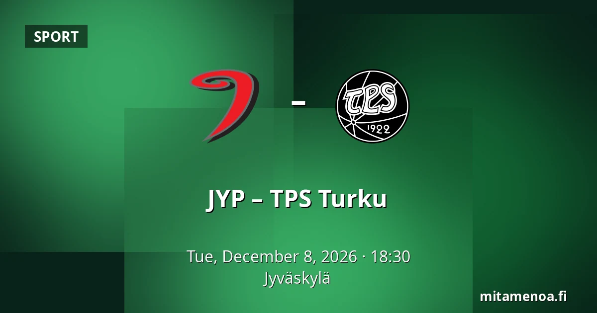 JYP – TPS Turku — Jyväskylä