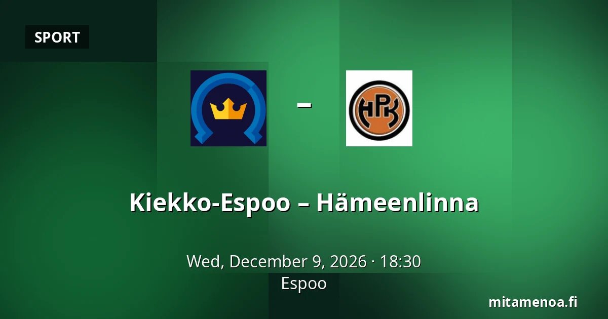 Kiekko-Espoo – Hameenlinna — Espoo