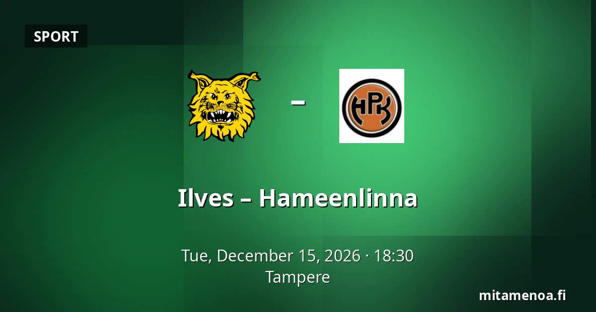 Ilves – Hameenlinna — Tampere