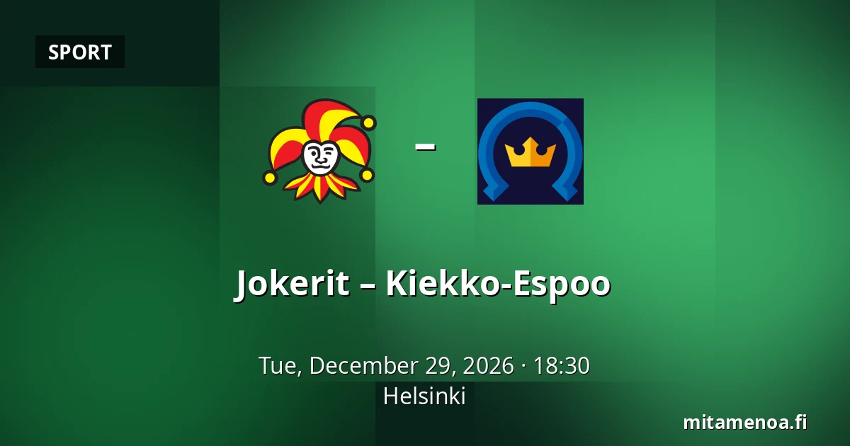 Jokerit – Kiekko-Espoo — Helsinki