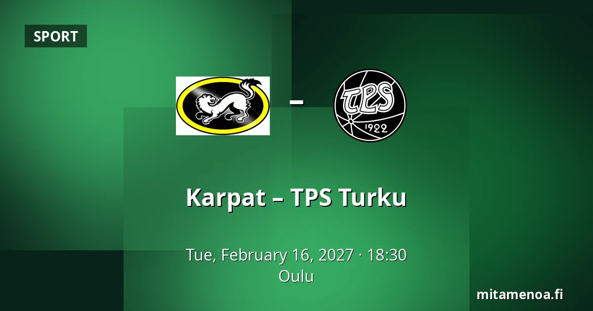 Karpat – TPS Turku — Oulu